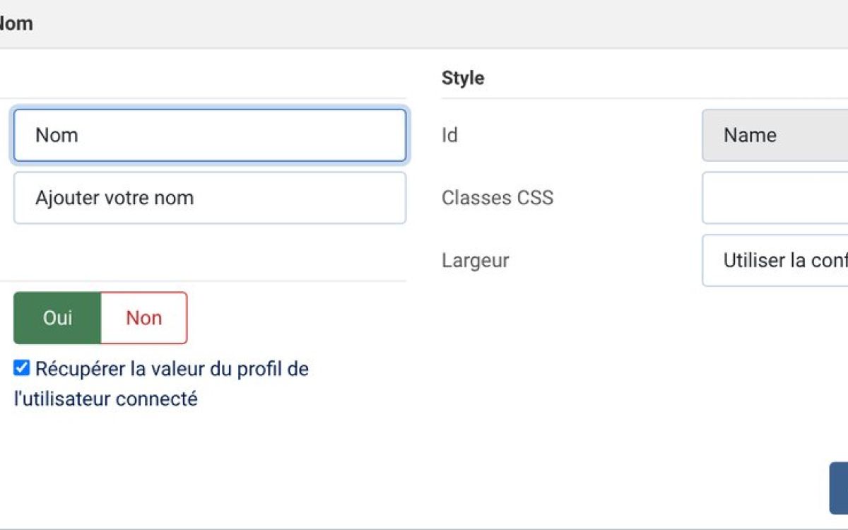 Propriétés d’un champ
